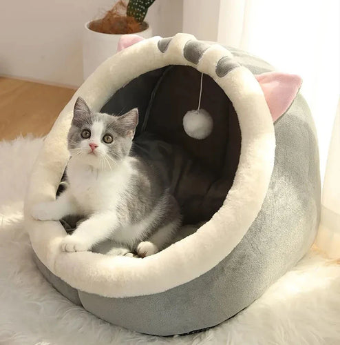 Deep Sleep Cat Bed Cartoon Pet Bed Foldable Removable Washable Pet Sleeping Bed for Small Dog Mat Bag Cave Cats Bed