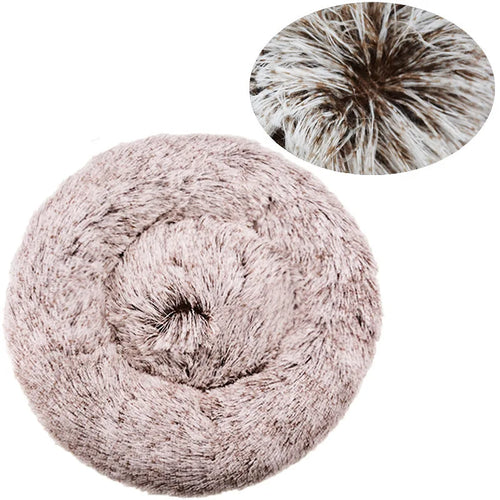 40-90cm 6 Sizes Round Pet Bed for Large Dog Bed Super Soft Cat Bed Plush Dog House for Medium Dog House Winter Warm Sleeping