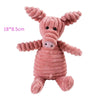 Corduroy Plush Animal Dog Toy: Choose Your Favorite Animal! Bite Resistant Squeaky Toys