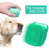 Silicone Pet Bath Brush with 80ml Shampoo Dispenser