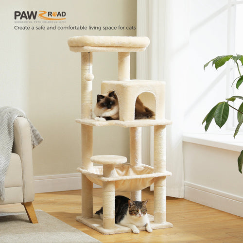 Petepela 5-Level Cat Tree Tower with Hammock and Condo