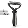 Cat Hair Removal Comb Dog Hair Removal Brush Stainless Steel Double Sided Pet Grooming Brush Removing Tangles Cat Accessories