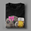 Delicious Beers Sad Hamster Meme Men's T Shirt Lecker Bierchen Vintage Tees Short Sleeve O Neck T-Shirt Cotton Adult Clothing