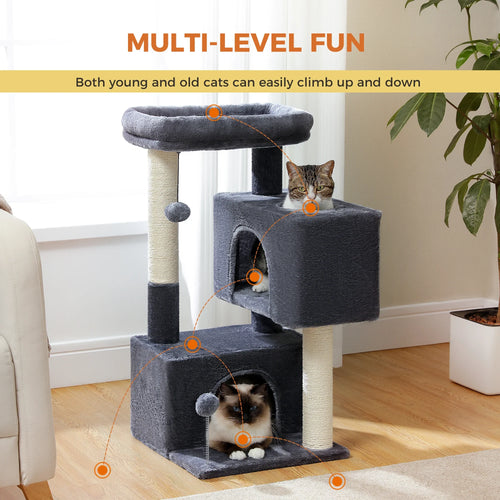 PAWZ Road Large Multi-Level Cat Tree with Condo and Hammock