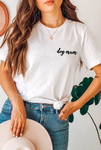 dog mum pocket tshirt cute women short sleeve dog mom tee shirt top