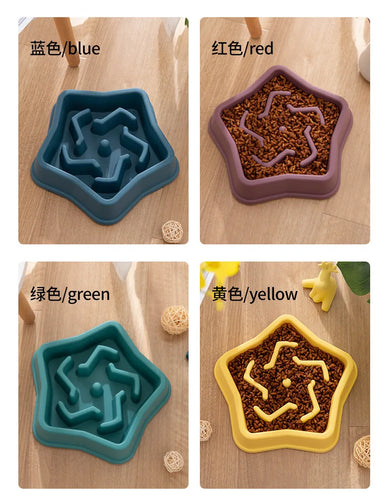 Anti-Choking Slow Feeder Dog Bowl - Non-Slip Plastic Maze Bowl