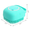 Silicone Pet Bath Brush with 80ml Shampoo Dispenser