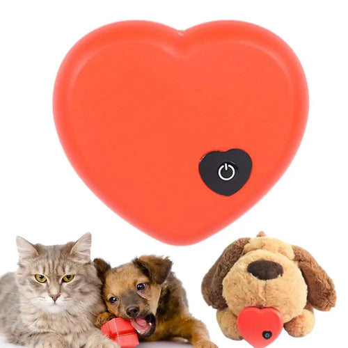 Realistic Heartbeat Simulator - Calming Puppy Toy Red 2.6