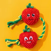 Dog Teeth Cleaning Toy Fruit Shape Bite Resistant Dog Plush Toy Built-in Sounder Can Bite Vocal Squeaky Dog Toy