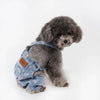Love-Themed Embroidery Design Comfortable Pet Jeans For Small Dogs Terriers Beagles, Poodles Maltese Belted Pants