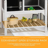 Wooden Tortoise Habitat with Shelf Storage and Adjustable Lamp Holder,Indoor Outdoor Reptile Cage Turtle Enclosure