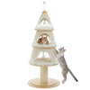 PAWZ Road Christmas Cat Tree Tower - 3 Condos Green/White 135cm