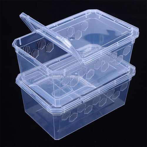 Reptile Tank Insect Spiders Tortoise Lizard Plastic Transparent Reptile Breeding Box Vivarium With Balcony Feeding Supplies