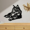 1pc Maine Coon Metal Wall Art, Cat Sculpture Decor for Bedroom, Powder-Coated Holiday Gift for Cat Lovers
