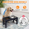 Elevated Slow Feeder Dog Bowls - 5 Heights Adjustable Stand