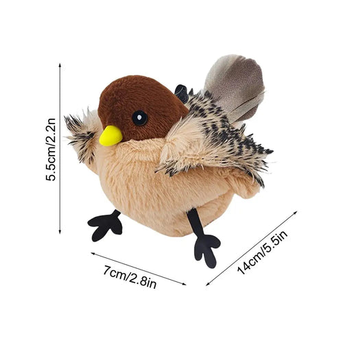 Flying Flapping Bird with Catnip Realistic Interactive Cat Feather Toys Soft and Cozy Kitten Toys Flapping Bird for All Breeds