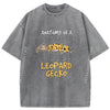 Kids Leopard Gecko Gift Anatomy of A Leopard Gecko Grey Shirt Graphic Tee Unisex Short Sleeve Tee Tshirts Washed