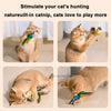 Pet Cat Toys Flying Bird Cat Toy Flapping Wings Sparrow Catnip Toys Vivid Chirping Simulation Bird Interactive Cat Toy