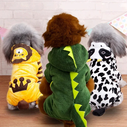 Soft Fleece Pet Dog Hoodie Jumpsuit for Small Dogs & Cats