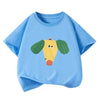 Boys Sun Flower T-shirts 2025 Summer Dog Tees for Kids Short-sleeve Girls Tops Cotton Children Shirts Baby Boys T Shirt