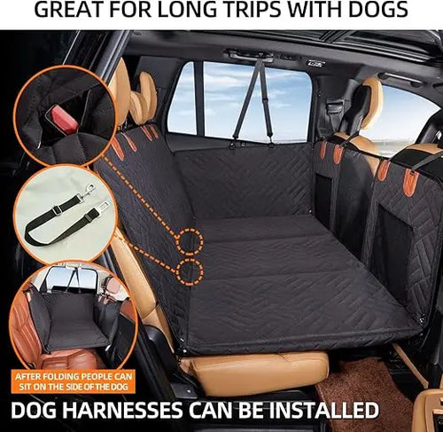 Hard Bottom Back Seat Extender Dog Hammock for Car