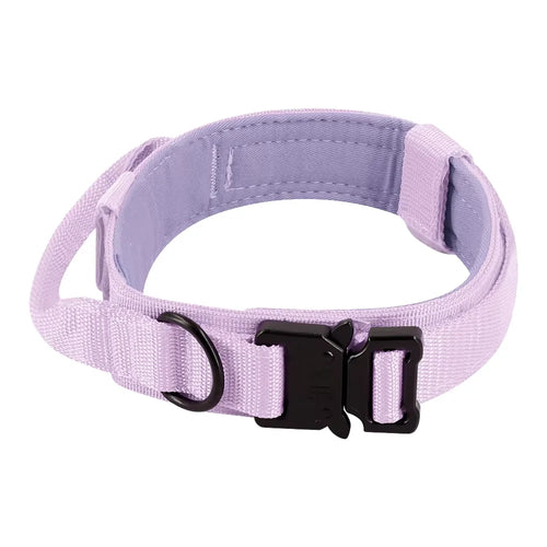 Tactical Dog Collar with Control Handle — 1000D Nylon, Double Closure & D-Ring | Collar Only or Collar & Leash Set | M–XL