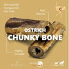 Ostrich Chunky Bones (4 x 2 - 2 Pack): The Long-Lasting, Flavor-Packed Bones for Small to Medium Dogs