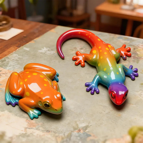 Reptile Resin Casting Silicone Mold - Turtle, Lizard & Frog DIY Plaster & Epoxy Mold for Mini Animal Figurines & Ornaments