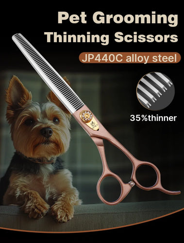 Fenice 7.5 Pet Grooming Thinning Scissors - JP440C Steel