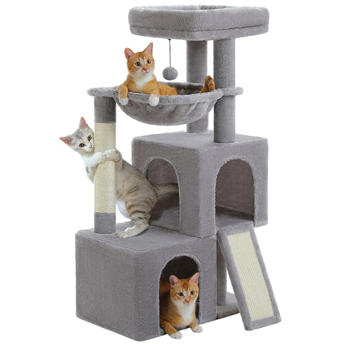 Pequlti 104cm Multi-Level Cat Tree with 2 Condos - Wood