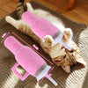 Pet Companion Pink Giant Tumbler Cup Plush Squeaky Dog Toy