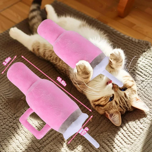 Pet Companion Pink Giant Tumbler Cup Plush Squeaky Dog Toy