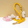 Luxury Bow Dog Collar Set | Cotton & Polyester | XS–XL | With Leash & Poop Bag