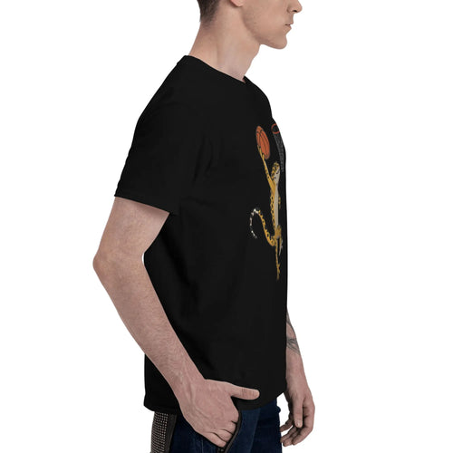 Leopard Gecko Playing Sports Lizard & Reptiles Basketball Men T-Shirt Clothes  Tees Short Sleeve fugees 100% Cotton