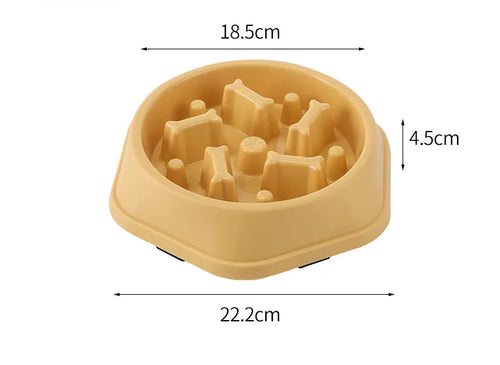 Anti-Choking Slow Feeder Dog Bowl - Non-Slip Plastic Maze Bowl