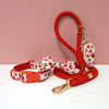 Luxury Bow Dog Collar Set | Cotton & Polyester | XS–XL | With Leash & Poop Bag
