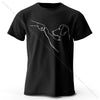 The Dog Friend Printed Modern Minimalist 100% Cotton T-Shirt, Lightweight Round Neck Short Sleeve Tee, Unisex Everyday Wear
