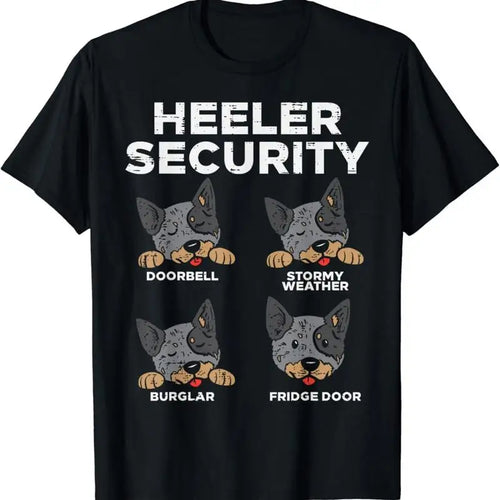 Heeler Security Funny Blue Red Australian Cattle Dog T Shirt
