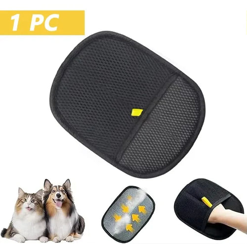 2025 Pet Hair Remover Glove Double-Sided Fur Gloves Cat Dog Fur Magnet Gloves for Washing Deshedding Cleaning Carpets Sofas