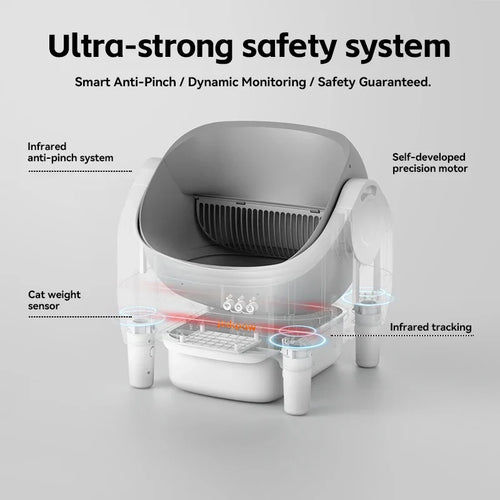 Pokpaw Automatic Self-cleaning Litter Box for Cats – 76L Large Smart Cat Toilet Open Sandbox for Cat Pet Supplies