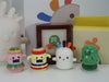 Ceramic Animals Pottery Figurine Crossings Game Model Collection Toys Desktop Ornament Kawaii Miniature Decoration Girls Gifts