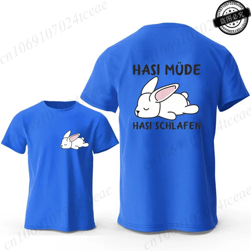 Bunny Is Tired T Shirts Lazy Bunny Shirts Cute Rabbit Graphic Tee Women Short Sleeve Casual Tops Lazy Streetwear Fashion T-shirt