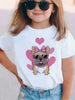 Summer Spring Fashion Cute French Bulldog Design Printed T Shirts short sleeve Kids Children's T-shirt Boys Girls Casual Top Tee