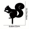 Hollow Wrought Iron Rabbit and Squirrel Garden Figurines