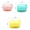 Silicone Pet Bath Brush with 80ml Shampoo Dispenser