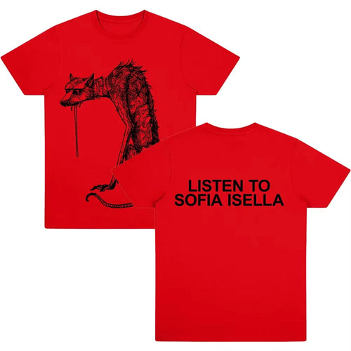 2026 The Dog T-Shirt Sofia Isella Cotton Tee Harajuku Casual Short Sleeve Womens Men Streetwear Crew Neck Tops Fashion Y2K