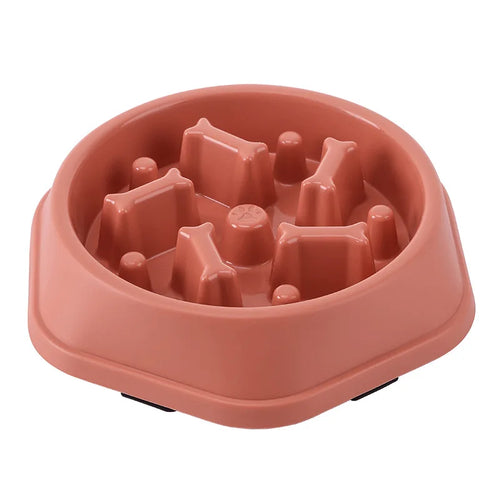 Anti-Choking Slow Feeder Dog Bowl - Non-Slip Plastic Maze Bowl