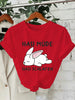 Bunny Is Tired T Shirts Lazy Bunny Graphic Tee Women Casual O Neck Short Sleeve Loose Streetwear Cute Rabbit Print T-Shirt Tops