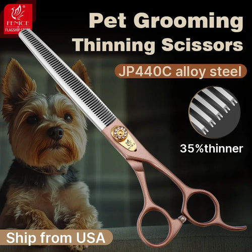 Fenice 7.5 Pet Grooming Thinning Scissors - JP440C Steel