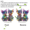 Colorful 2D Acrylic Cat Figurine - Modern Desktop Sculpture 9.8